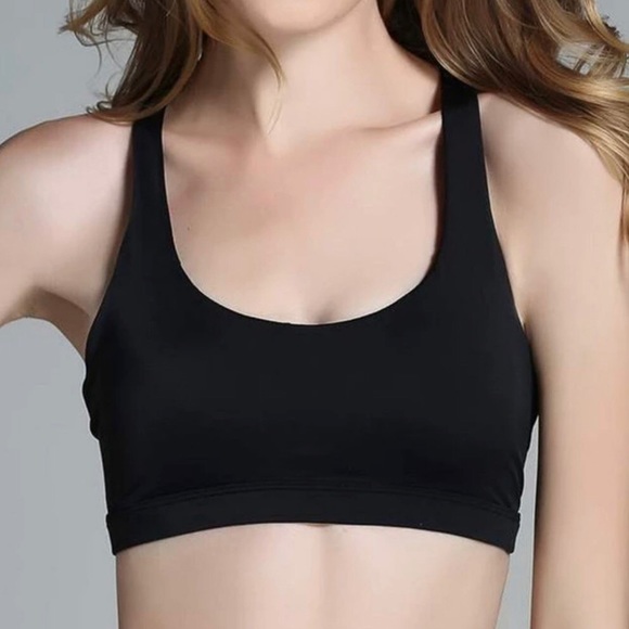 *LAST ONE* Black Strappy Sports Bra - Picture 2 of 4